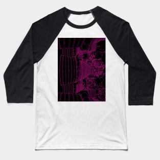 Apollo Rocket Booster - Pink Neon Baseball T-Shirt